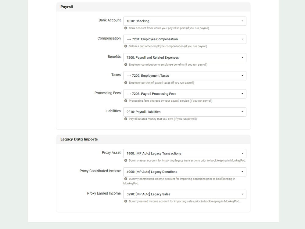 Automated bookkeeping in MonkeyPod